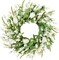22" White Tulip Wreath – Artificial Spring & Summer Front Door Décor
